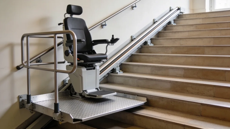 Plateforme monte-escalier : la solution d’accessibilité pour franchir les escaliers en fauteuil roulant